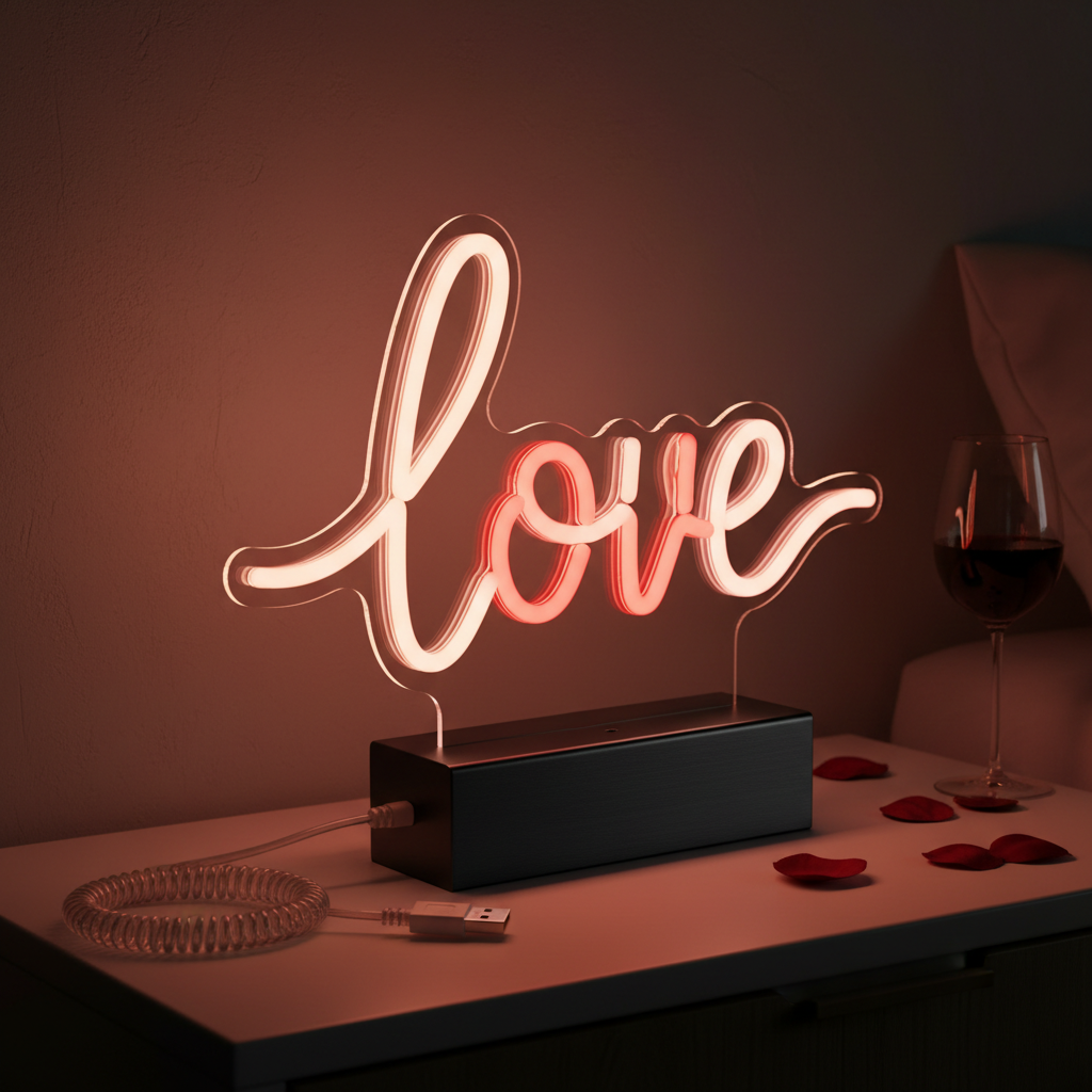 LOVE Neon LED Light (USB) – Romantic Ambient Wall & Table Light